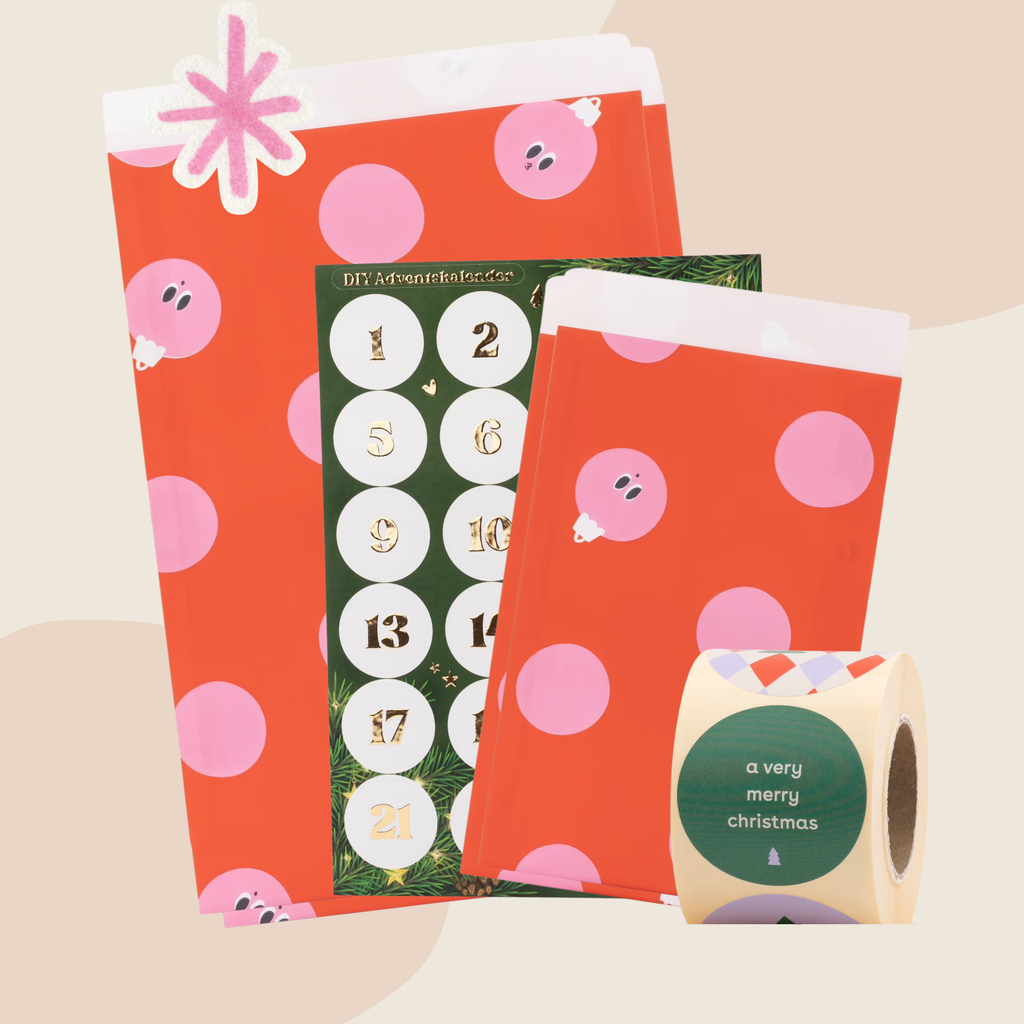 Adventskalender Bundle - Peek-a-Boo Baubles, Rot / Pink