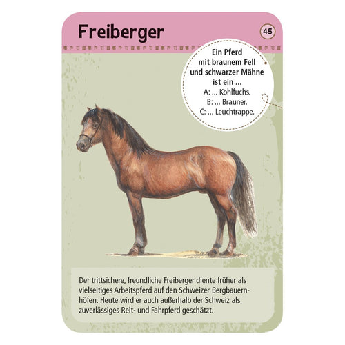 Karte mit Pferderasse