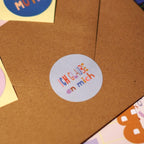 Detail eines Stickers