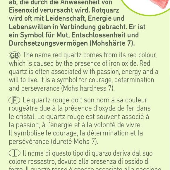 Ausgrabungsset Kristall, Kristall Rotquarz