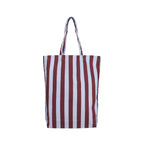 Gestreifte Tasche in Himmelblau und Feige, zweite Ansicht