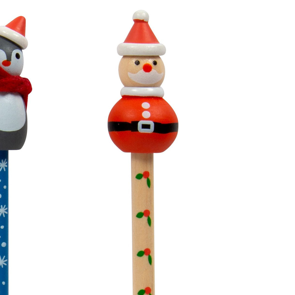 Bleistift mit Weihnachtsmann-Figur