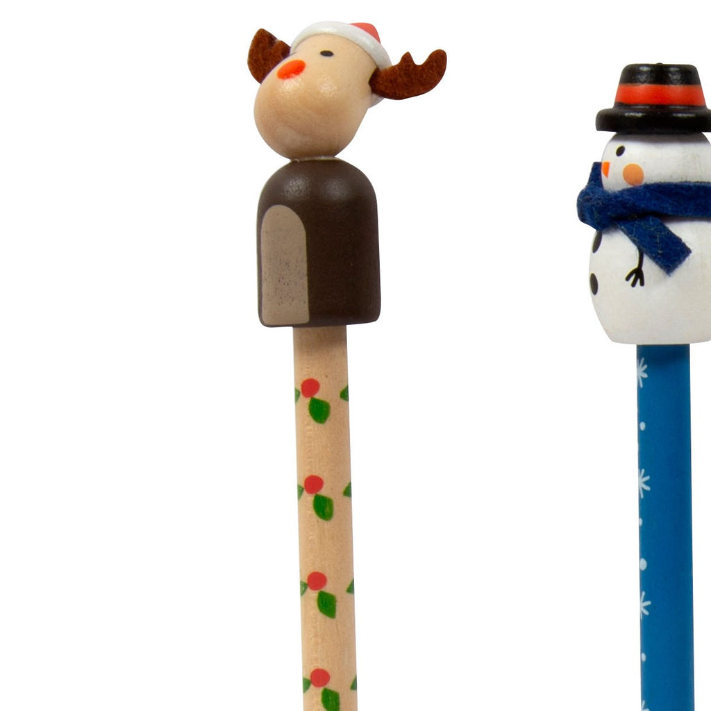 Bleistift mit Rentier-Figur