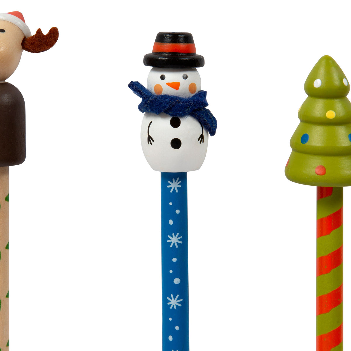 Bleistift mit Schneemann-Figur