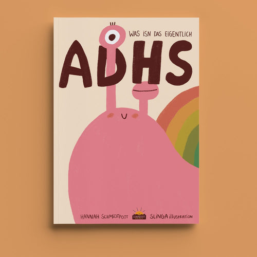 Buchcover ADHS – Was isn das eigentlich mit rosa Figur