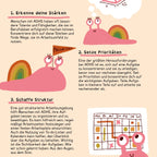 Seite mit Tipps zu Stärken und Struktur