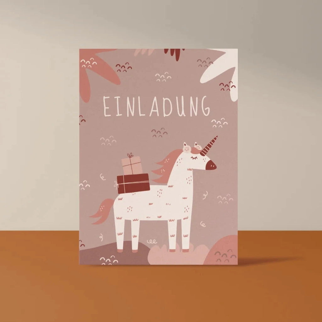 Einladungskarten Kindergeburtstag Einhorn