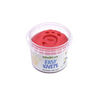 Offener Becher rote Easy-Knete mit Fingerabdruck