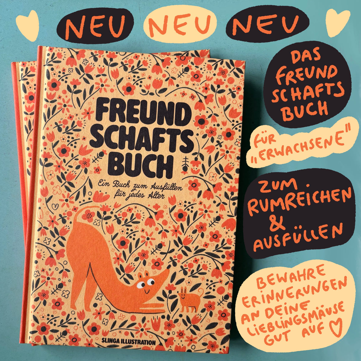 Freundschaftsbuch zum Rumreichen und Ausfüllen, für Erwachsene