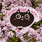 Sticker vor Fliederblüten