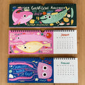 Schmaler Wandkalender 2027 mit Fischen, mehrere Monate