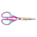 Kinderschere in Rosa und Türkis mit Smiley-Klinge