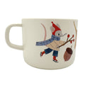 Kindertasse Waldtiere mit Maus auf Schlittschuhen