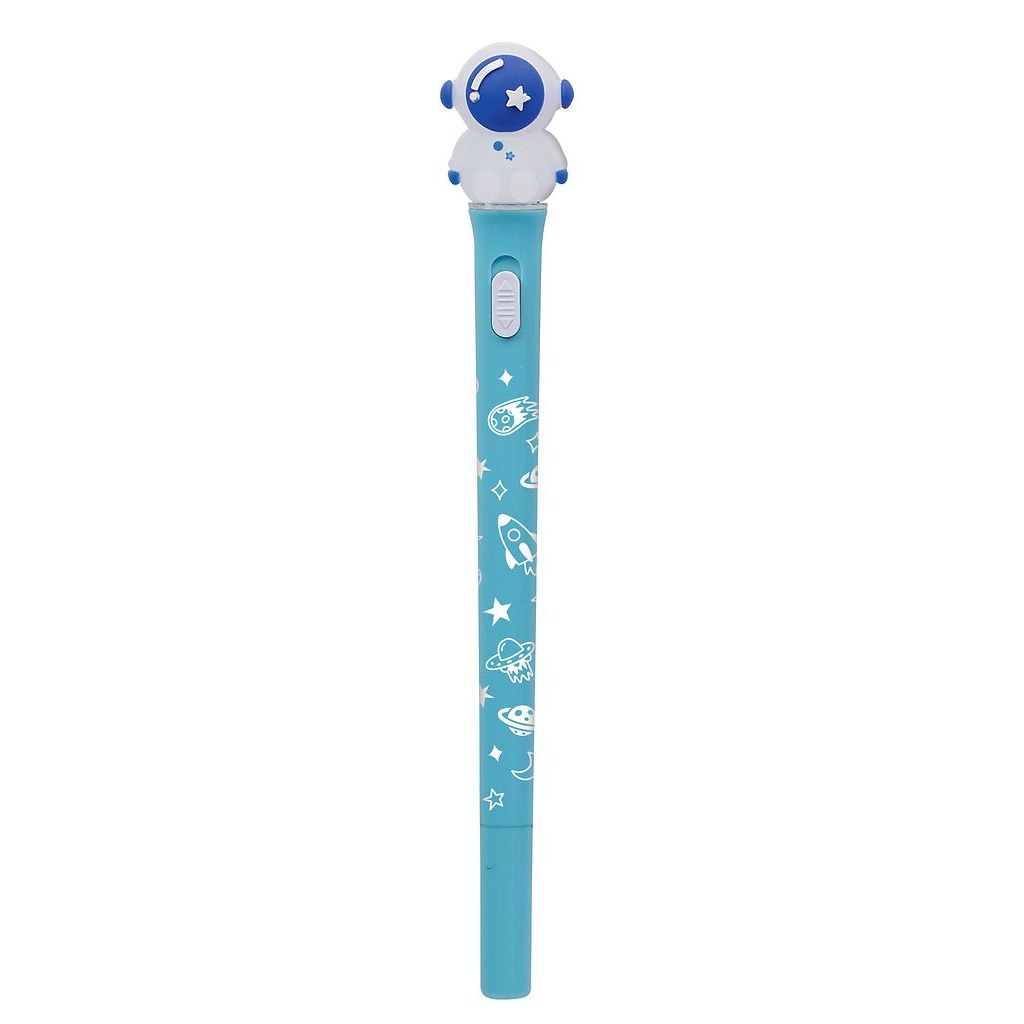 Blauer Stift mit Astronauten-Aufsatz