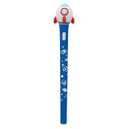 Light-Up Weltraumstift, Motiv Rakete blau