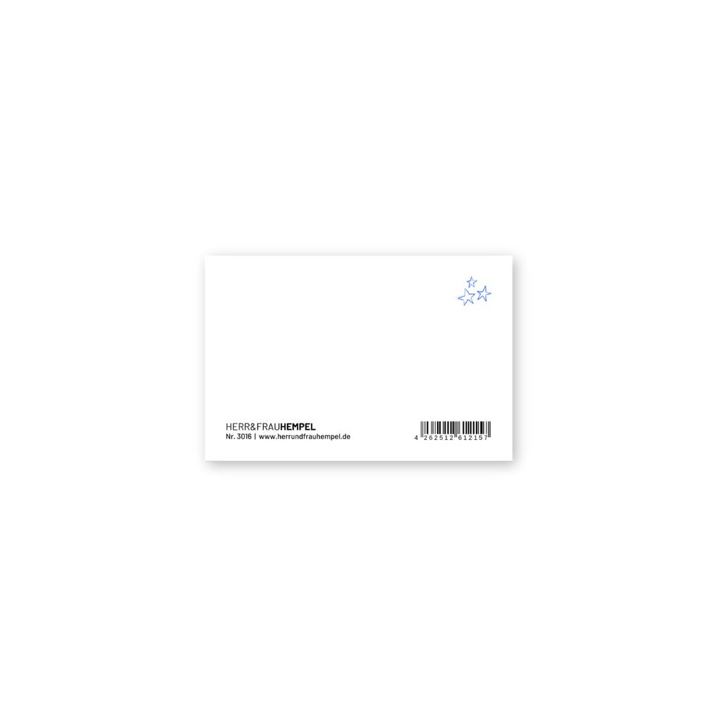 Rückseite der Mini-Postkarte