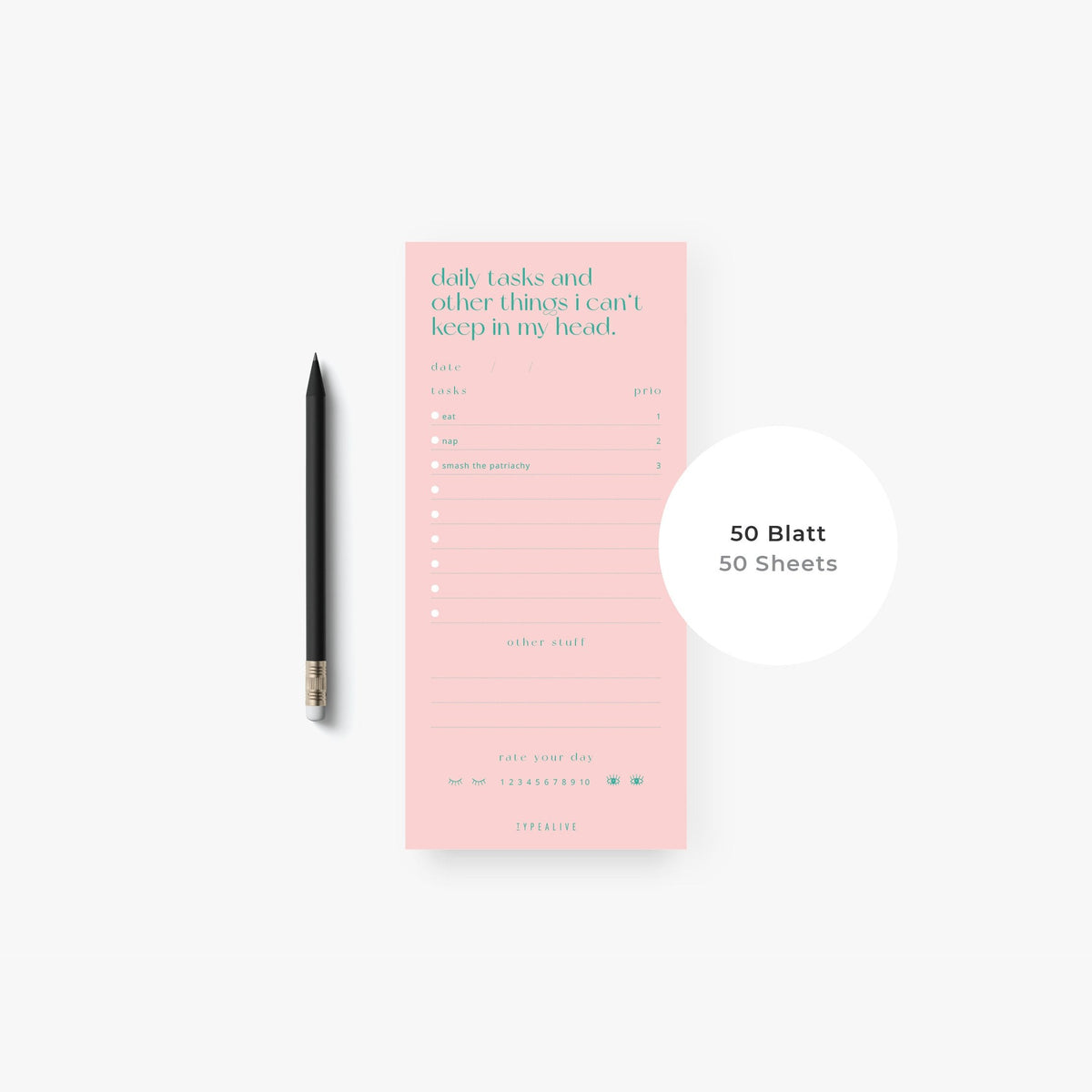 Block mit Stift