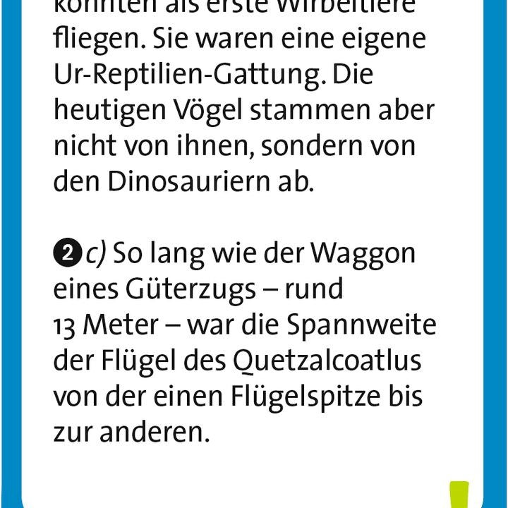 Fragekarte zum Quetzalcoatlus