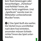 Fragekarte mit Antworten zum Spielfeld