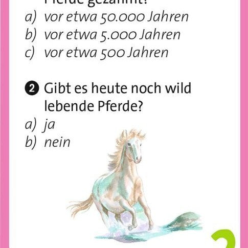 Fragekarte zur Zähmung der ersten Pferde