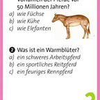 Fragekarte zu den Vorfahren der Pferde