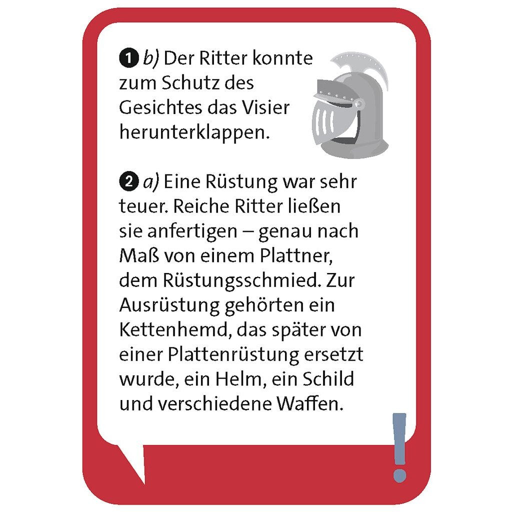 Antwortkarte zum Ritterhelm