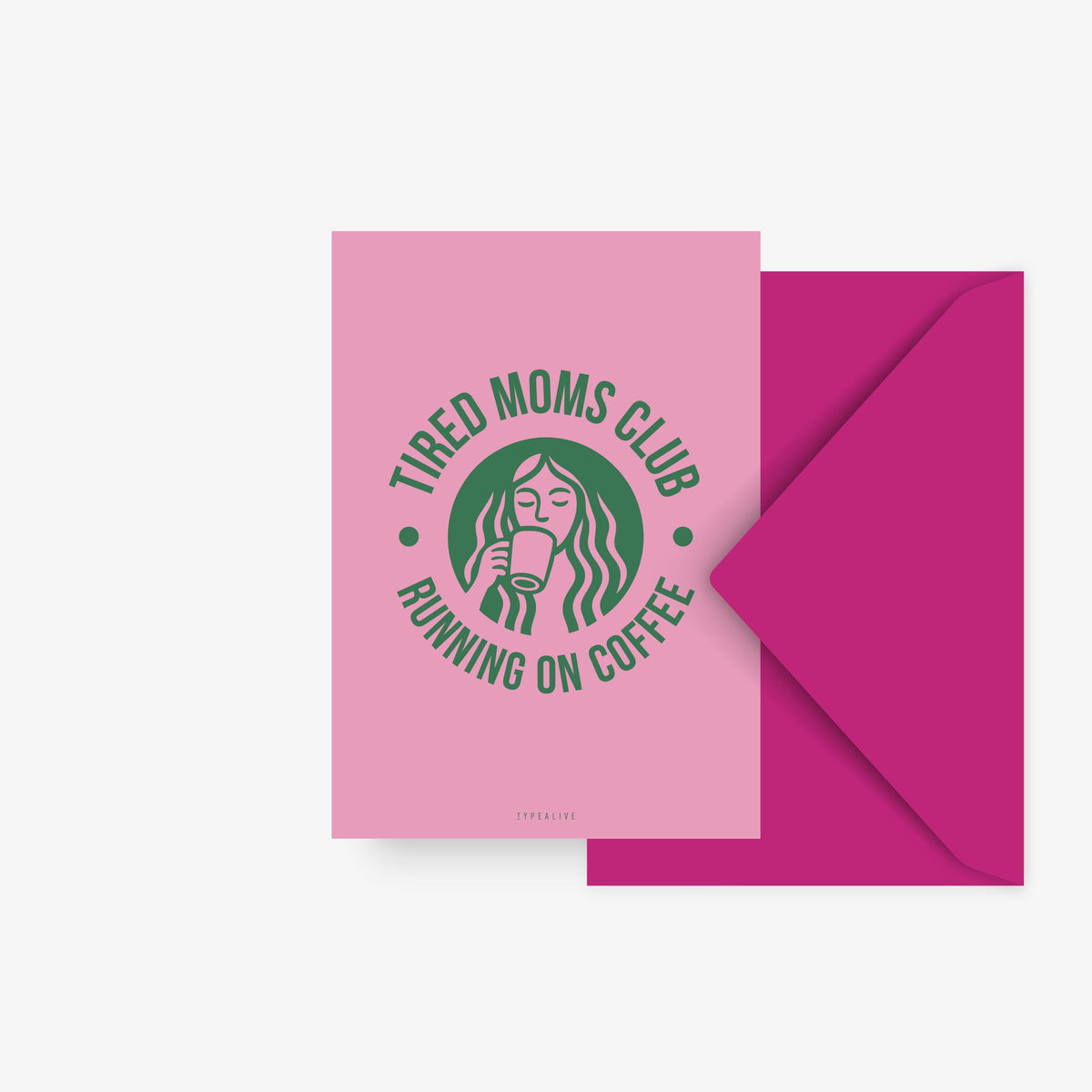 Postkarte Tired Moms Club