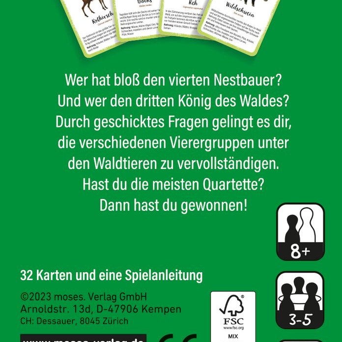 Geöffnete Dose mit Karten