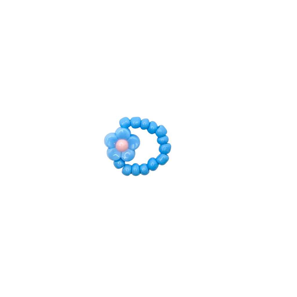 Ring Blumen, Farbe Blau