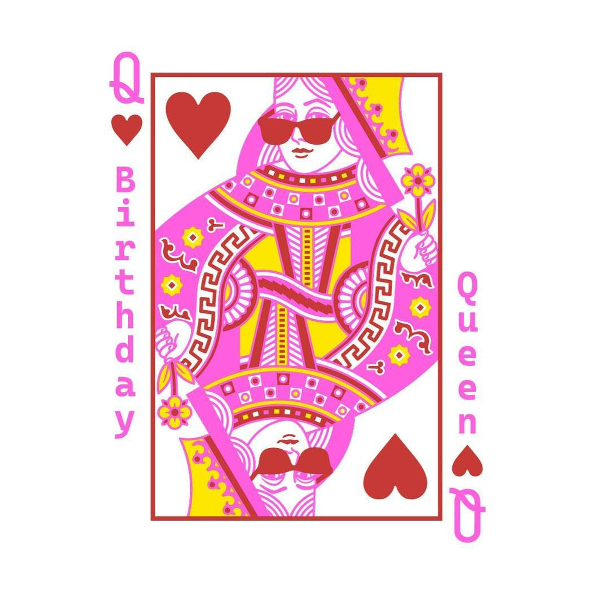 Karte Birthday Queen von vorn