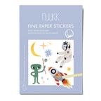 Stickerheft Space mit Astronautin, Rakete und Außerirdischem