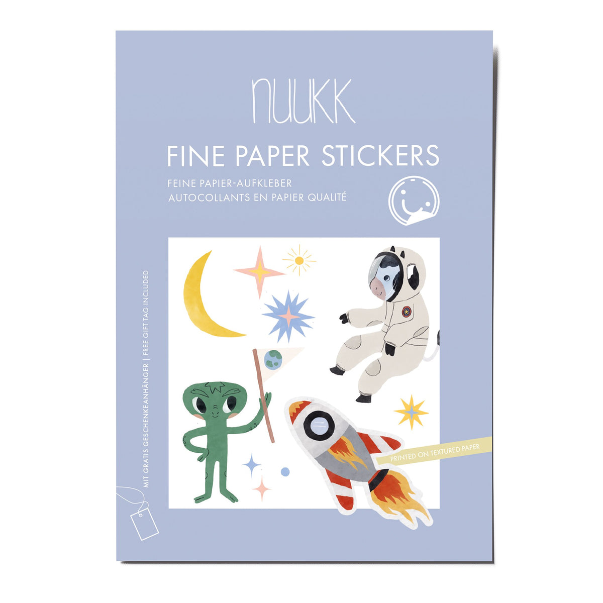 Stickerheft Space mit Astronautin, Rakete und Außerirdischem