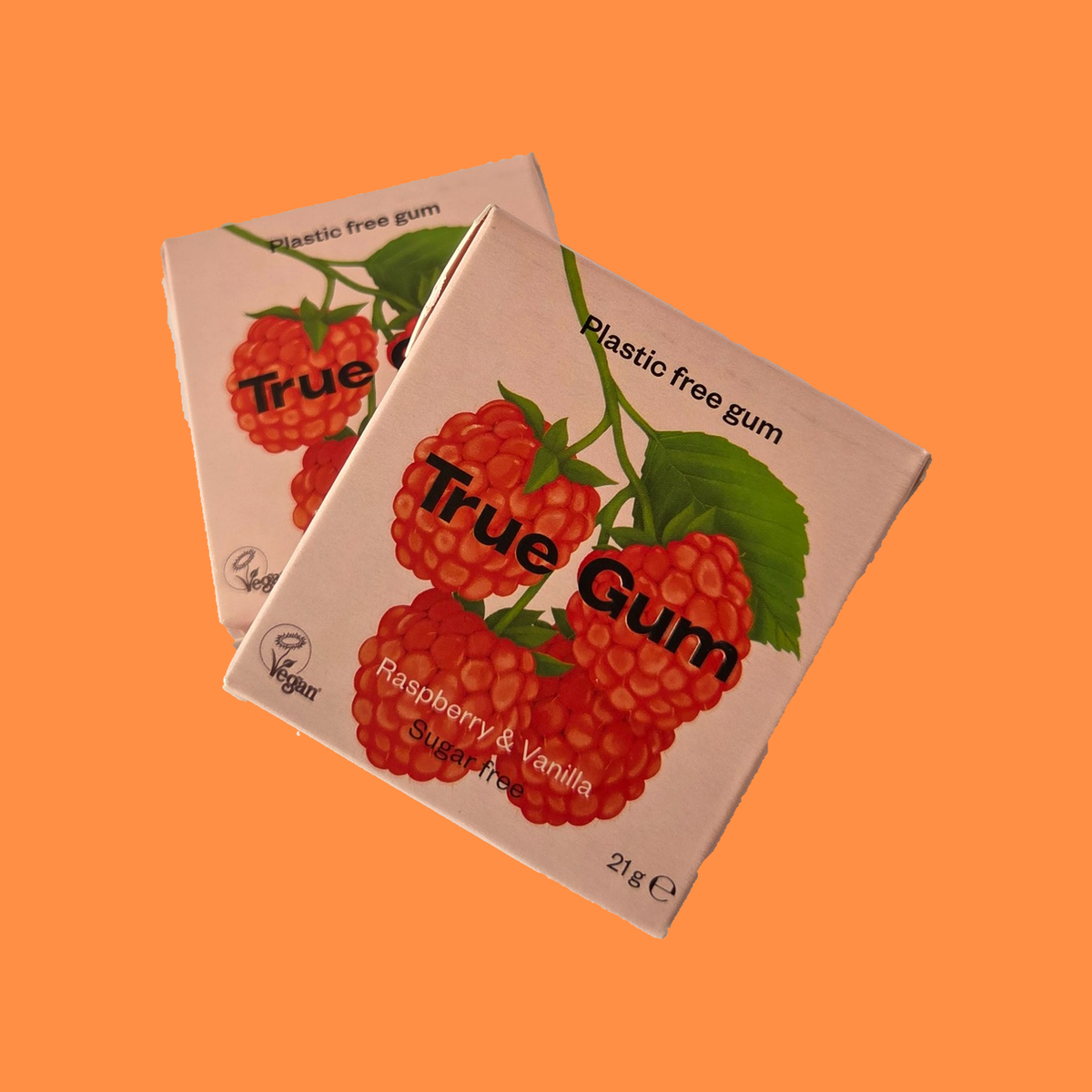 True Gum Raspberry & Vanilla, zwei Packungen