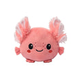 Rosa Axolotl-Plüsch mit lächelndem Gesicht
